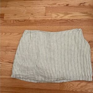 Abercrombie and Fitch Striped Green Mini Skirt